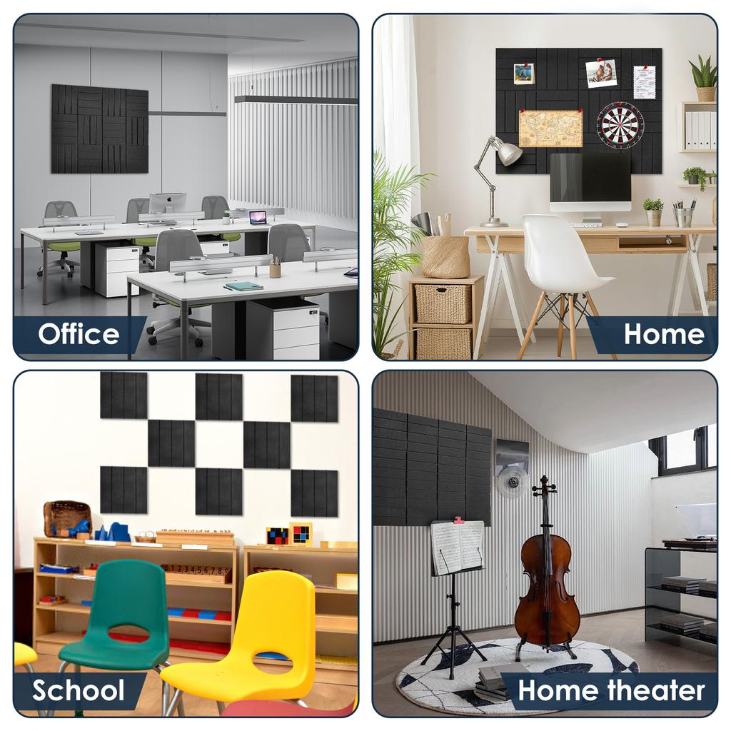 12pcs anti slip soft wooden board tiles thickened polyester fiber bulletin board tiles handmade DIY decoration soft wooden board