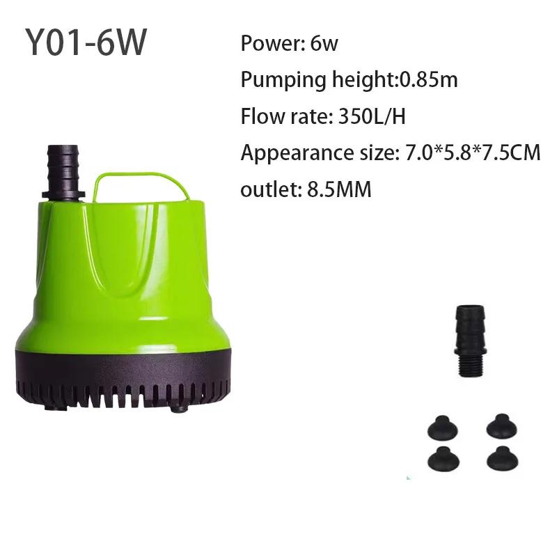 

110V-220V Submersible Water Pump (6W/12W/25W/60W/100W) for Fish Tank, Pond, Hydroponics & Fountains - Quiet, Energy-Saving EU-220V 50HZ
