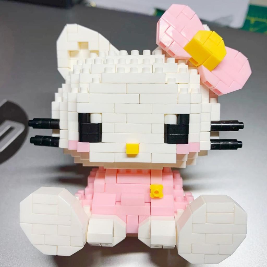 Sanrio Hello Kitty Yeni Yapı Taşı Anime Figürü Kuromi Montajlı Oyuncaklar Dekoratif Süs Model Çocuk Bulmaca Bebekler Hediyeler