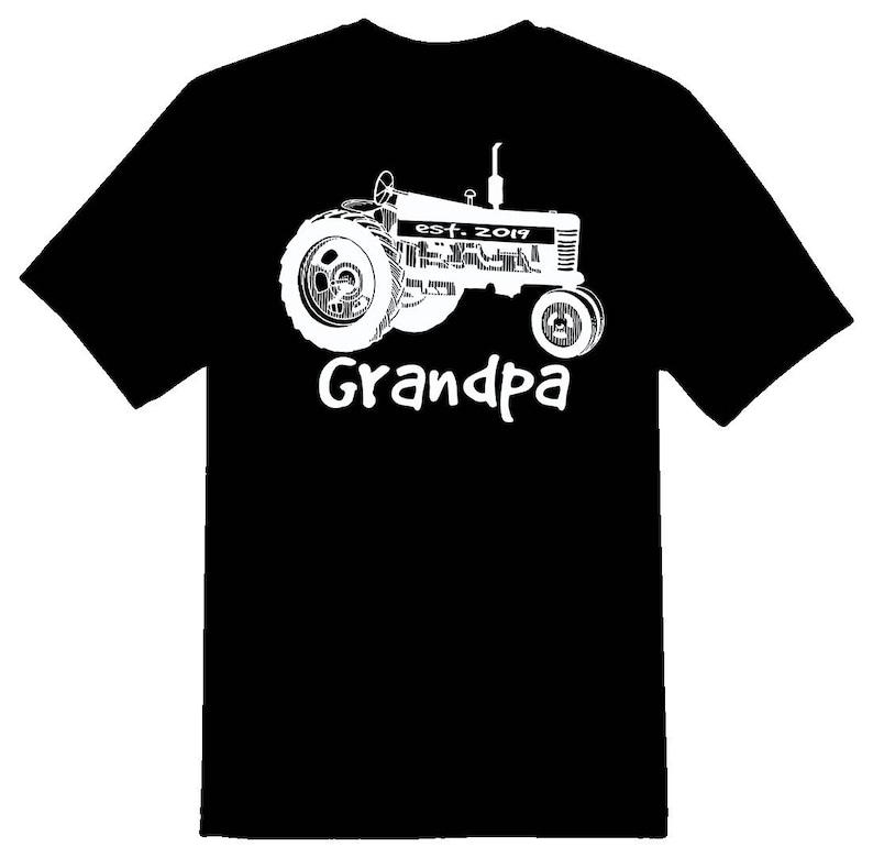 Personalized Grandpa Tractor Tee, Custom Est. Date Shirt 120