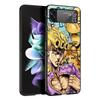 JoJo Adventure Giorno Giovanna Black Phone Case For Samsung ZFlip7 ZFlip6 ZFlip5 ZFlip4 ZFlip3 5G Hard Protective Galaxy Z Flip