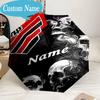 Custom Name Umbrella Cap Skull Design Umbrella 8-Frame for Travel, Camping, Casual Lightweight Portable, Essential for Family Gifts
