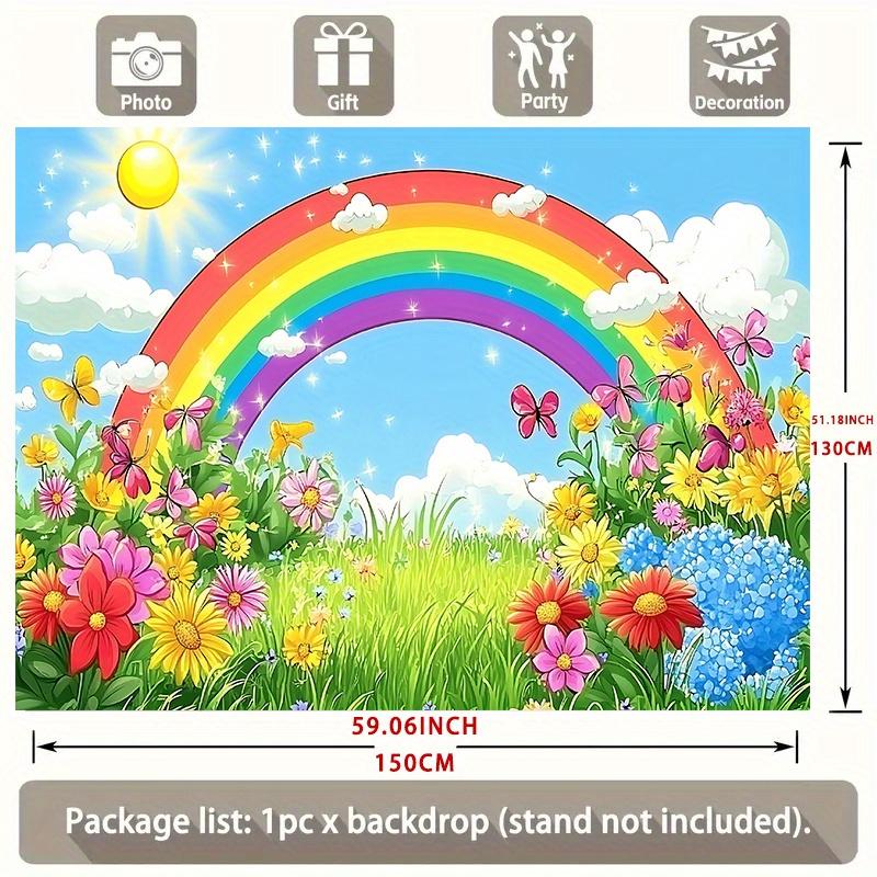 1Pcs Rainbow And Sun Pattern Decoration Background Backdrop Decorations For Photo Studio Photo Booth Party