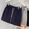 Grey short sports guard culottes women's spring new high-waisted anti-light shorts hip-wrapped A-shaped skirt