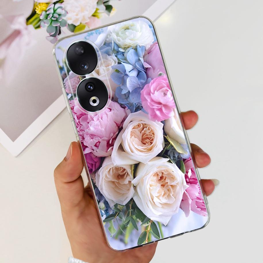 

For Honor 90 Case Honor90 Pro 5G Cover Fashion Butterfly Soft Silicone Phone Back Cover For Honor 90 Pro 2023 Funda Clear Bumper Honor 90