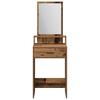 Vintage Style Makeup Table with Shelf Reclaimed Wood Look 50 x 41 x 140 cm Engineered Wood