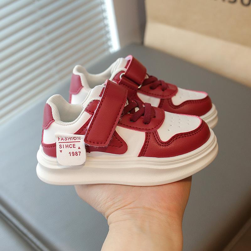 Kids' Sneakers 2025 Spring Waterproof Leather-top Running Shoes for Girls Boys' Non-slip Sneakers