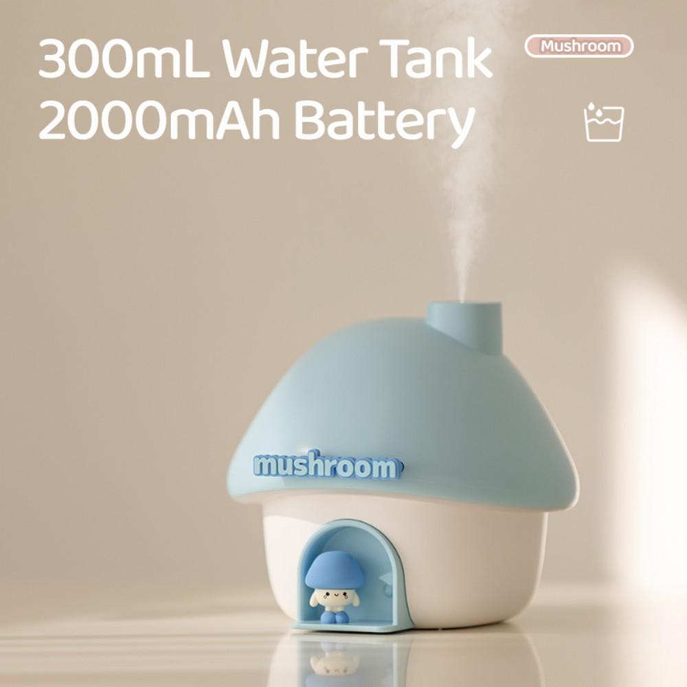 Lovely Mushroon House Air Humidifier Colourful Ambient LED Light Essential Oil Aroma Humidifier 300mL Water Tank Home Humidifier