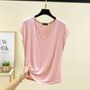 Modal V-Neck Tank Tops Summer Women's T-shirts Sleeveless Plus Size Thin Casual Loose Tee Tops