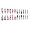 European and American cross-border wear nail French manicure long pointed nail piece blood drop festival Halloween atmosphere fake nail piece