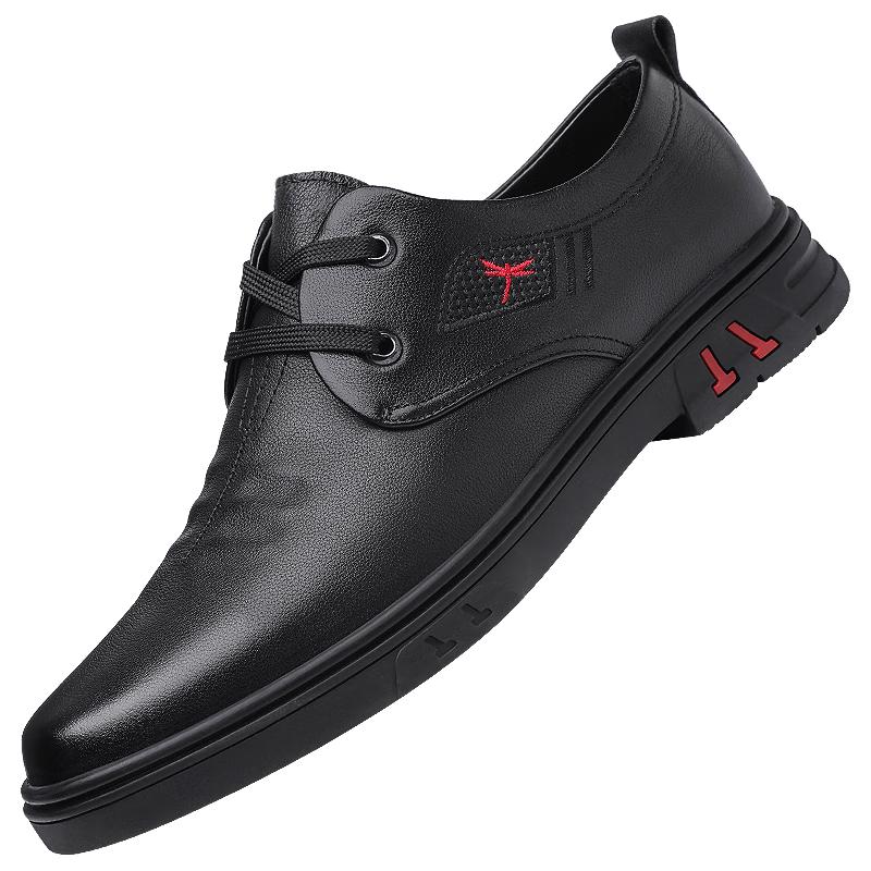 Red Dragonfly Men s Leather Lace-up Derby Shoes 39