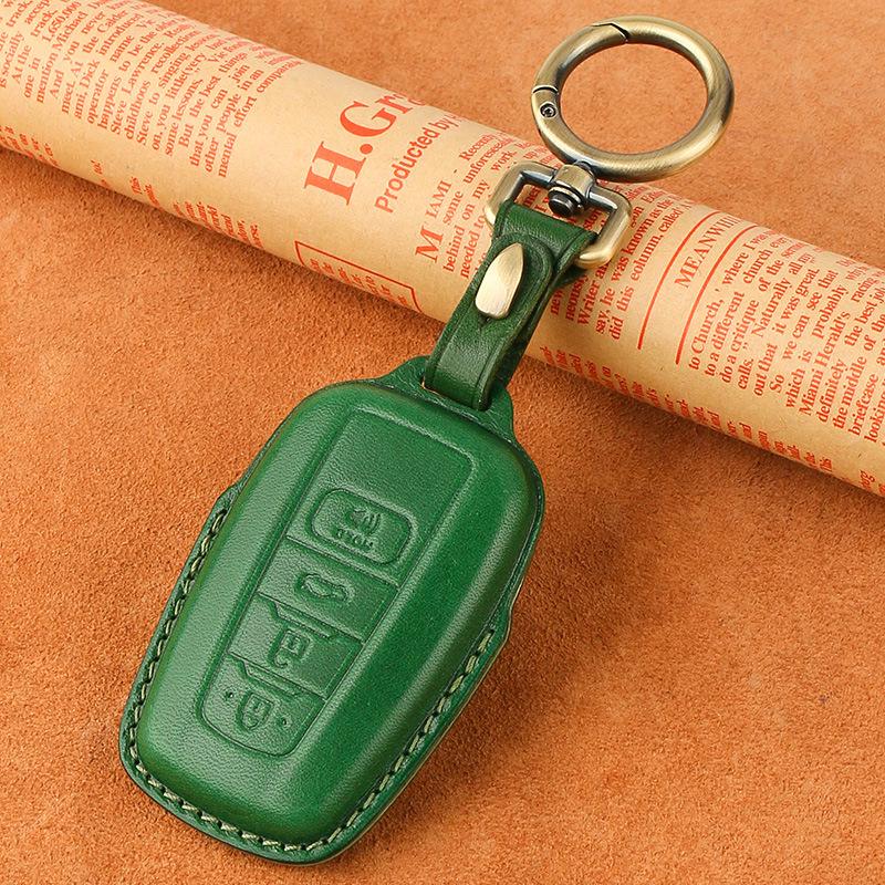 Genuine Leather Key Cover for Toyota Avalon Hybrid 2021