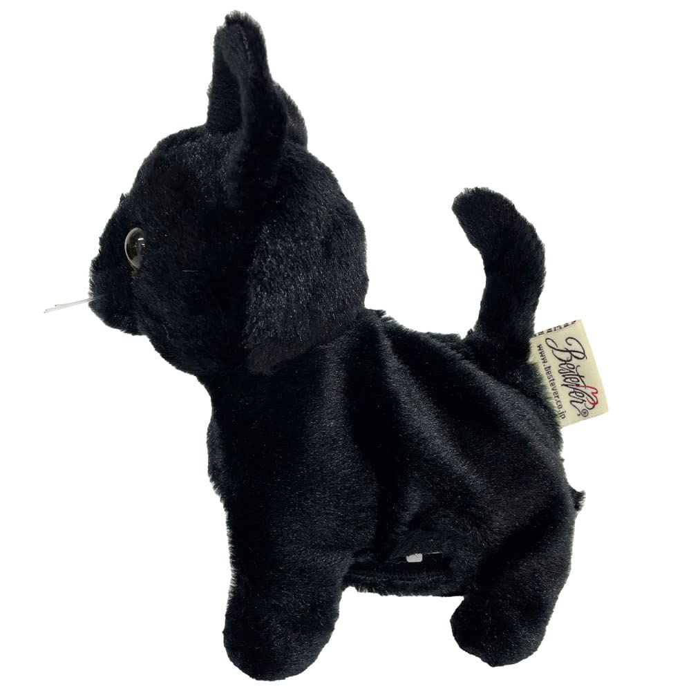 BESTEVER Plush Walking and Walking Sweet Black 49081 Battery-Operated Toy, Meowing, Puppy, Cat,