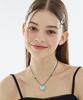 Vvv Glass Big Heart String Necklace