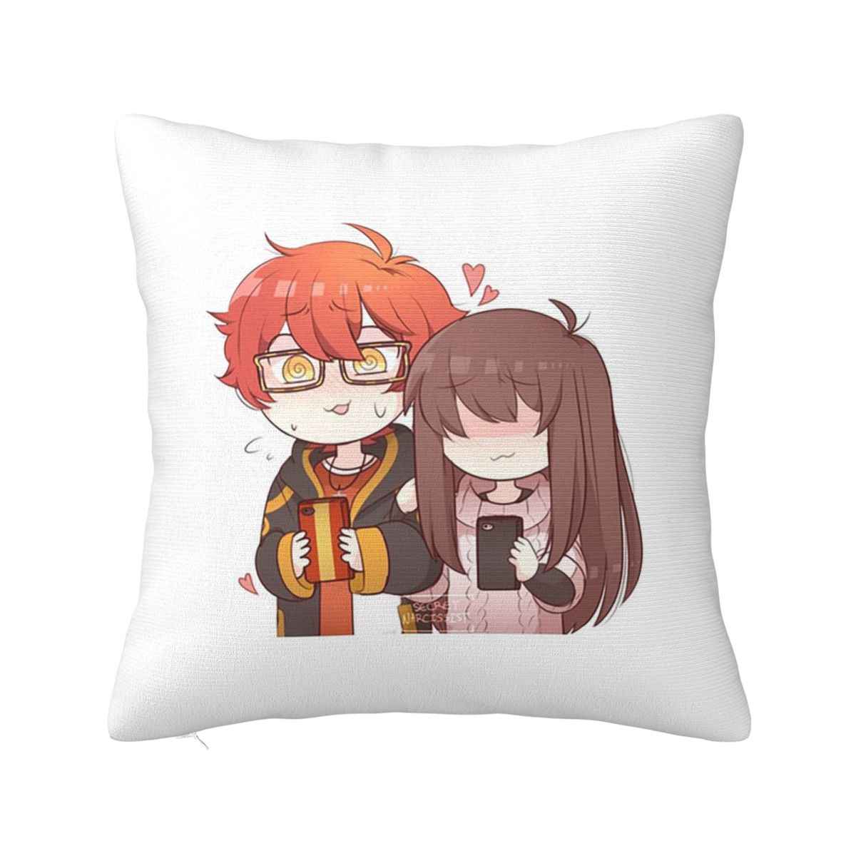 Игра Mystic Messenger 707 Наволочка для квадратной подушки Чехол для подушки Наволочка Декоративная наволочка для дома Дивана Гостиной 12x12Inch