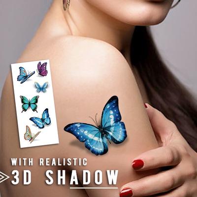 Adesivos 3D da moda Adesivos temporários coloridos à prova d'água