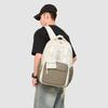 College Style Backpack Men's Large Capacity Backpack Junior Senior High School Student Contrast Color Campus Schoolbag