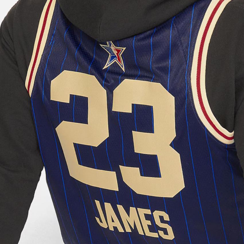 Jordan NBA Dri-Fit All-Star James Dres Modrý Pánský Streetwear FQ7739-422