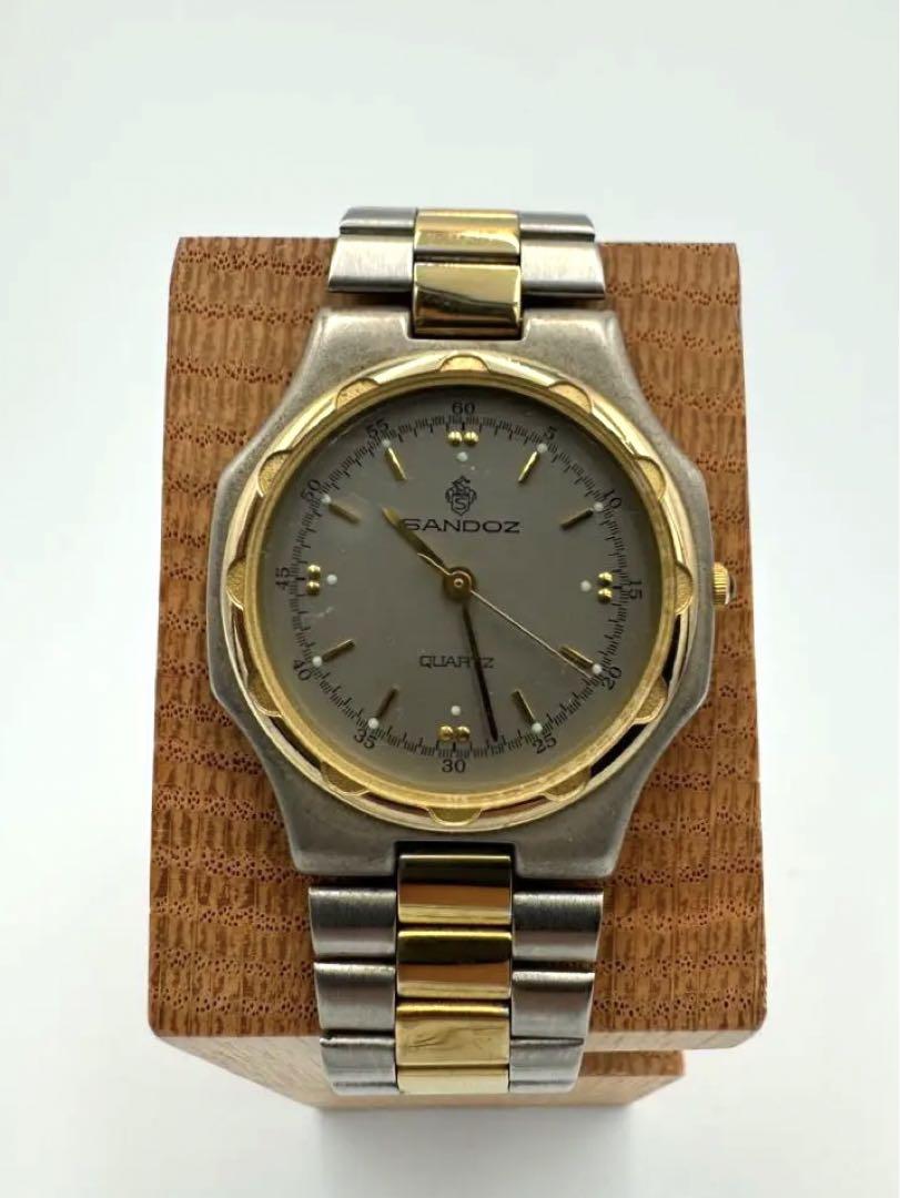 

[USED] SANDOZ Silver and Gold with Gray Dial, Quartz Movement, A166