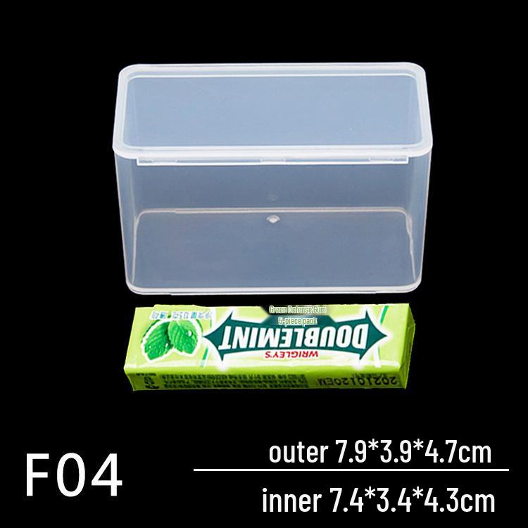 Rectangular Transparent Plastic Storage Box for Accessories and Screws