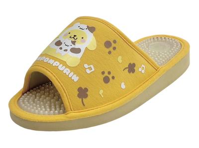 Sanrio Characters Health Sandals Women's Slippers SA-4190L (Pompompurin/Yellow, L)