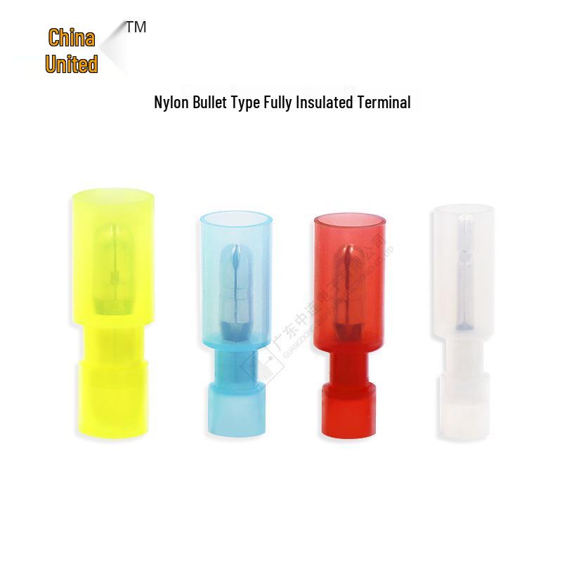 Zhonglian Nylon Bullet-Type Fully Insulated Brass Quick Connect Terminal
