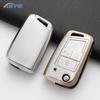 New Tpu Car Remote Key Case Cover Shell For Vw Volkswagen Golf 7 Mk7 Tiguan Mk2 For Seat Ateca Leon Fr 2 Ibiza Auto Accessories