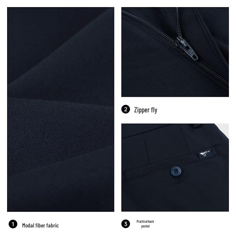 SEPTWOLVES Men's Mulberry Silk Soft Casual Trousers