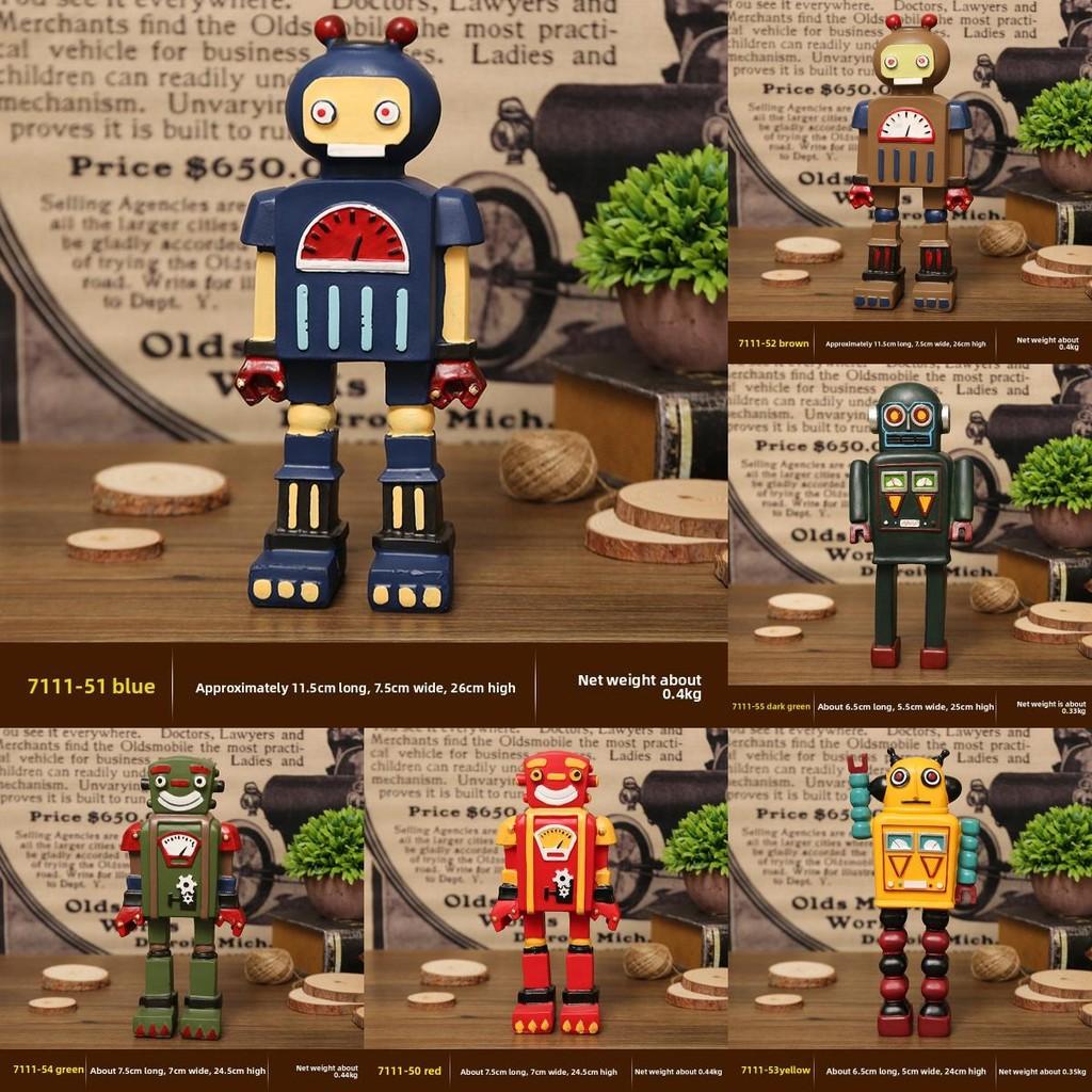Resin Retro Robot Artwork For Home Office Gift For Teens And Decoration Friends