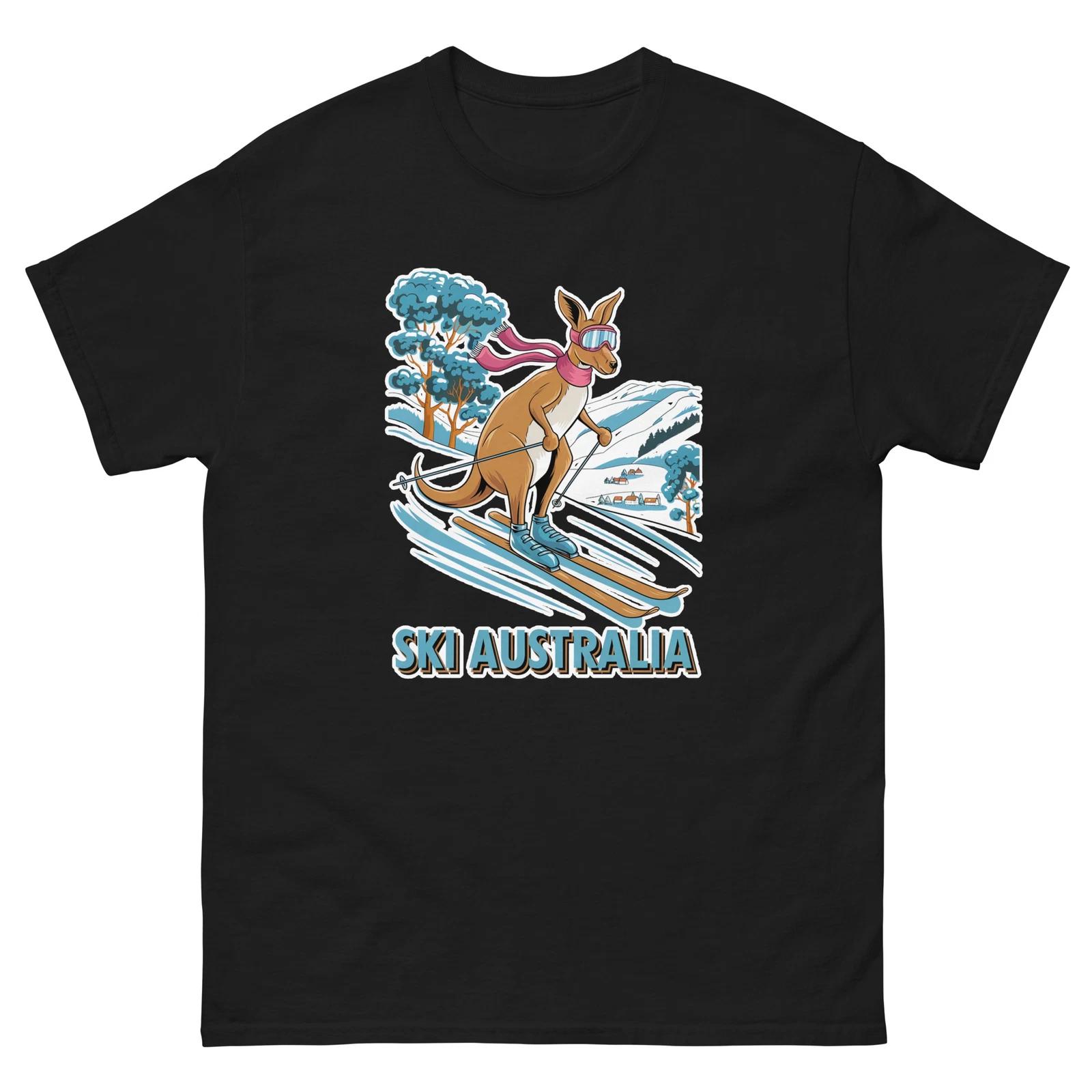

Ski Australia Kangaroo Cute Animal Skiing T-Shirt S