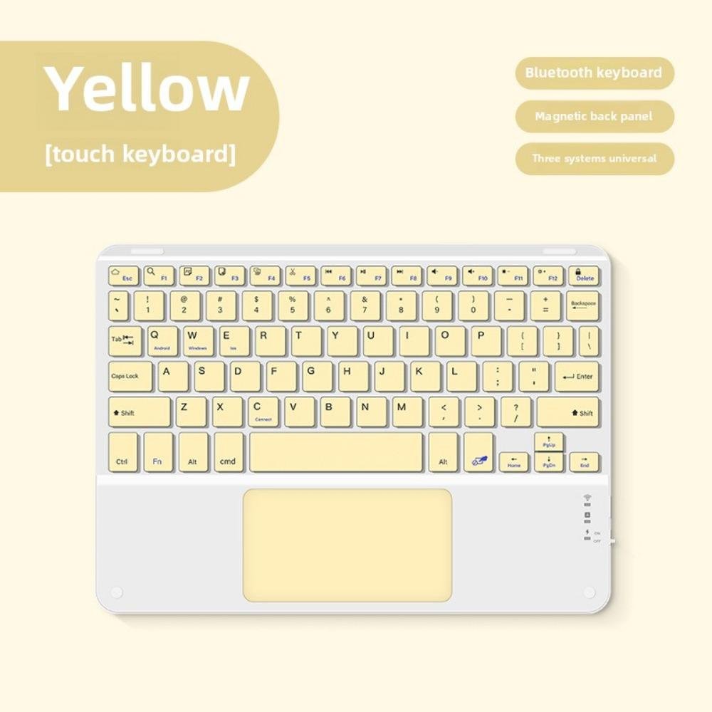 Bluetooth Keyboard with Touchpad for iPad iPhone Tablet Silent Rechargeable Wireless Keyboard Mouse Combo