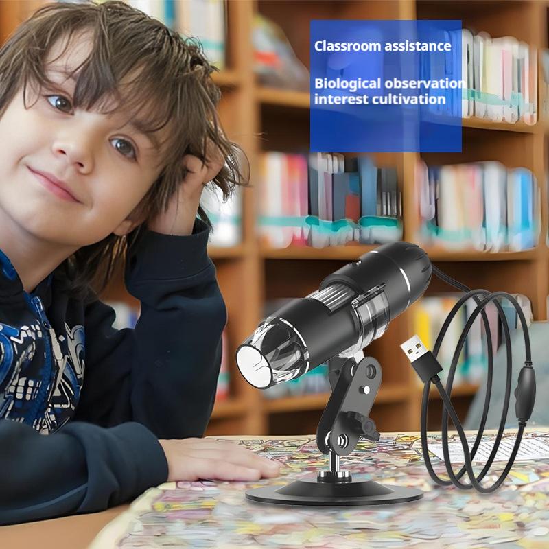 1600X Portable Electronic Microscope Zoom Digital Microscope with Stand Optical Microscope for Jewelry Appraisal Video