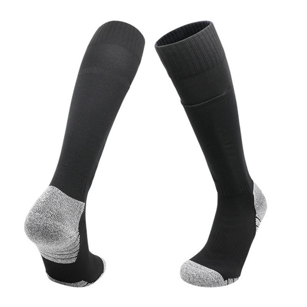 Long Soccer Socks with Shin Guard Support, Mens Knee High One-Piece Football Socks, Training Socks