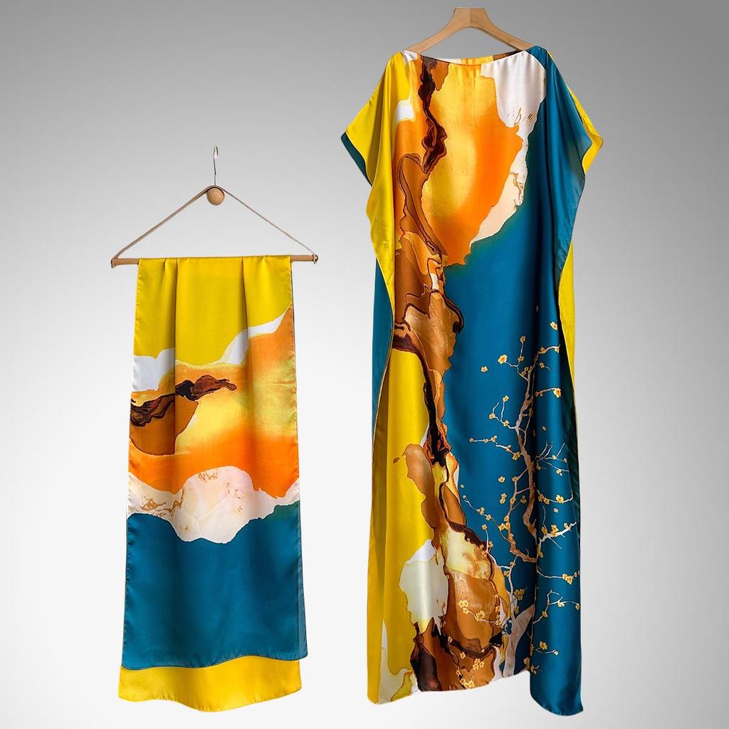 Middle Eastern Style Loose Long Dress Abaya for Women