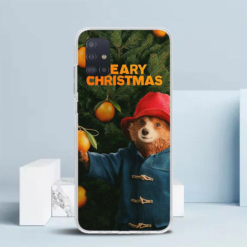 Cute P-PaddingtonS Bear Soft Cover for Samsung Galaxy A12 A22 A32 A52 A72 A02S Phone Case Note 20 Ultra 10 S10 Plus A51 A71 A50S
