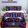 3-częściowy komplet pościeli z wzorem logo New York Giants, zestaw poszewek na kołdrę zawiera poszewkę na kołdrę i poszewki na poduszki, idealna dekoracja sypialni na każdą porę roku i prezent
