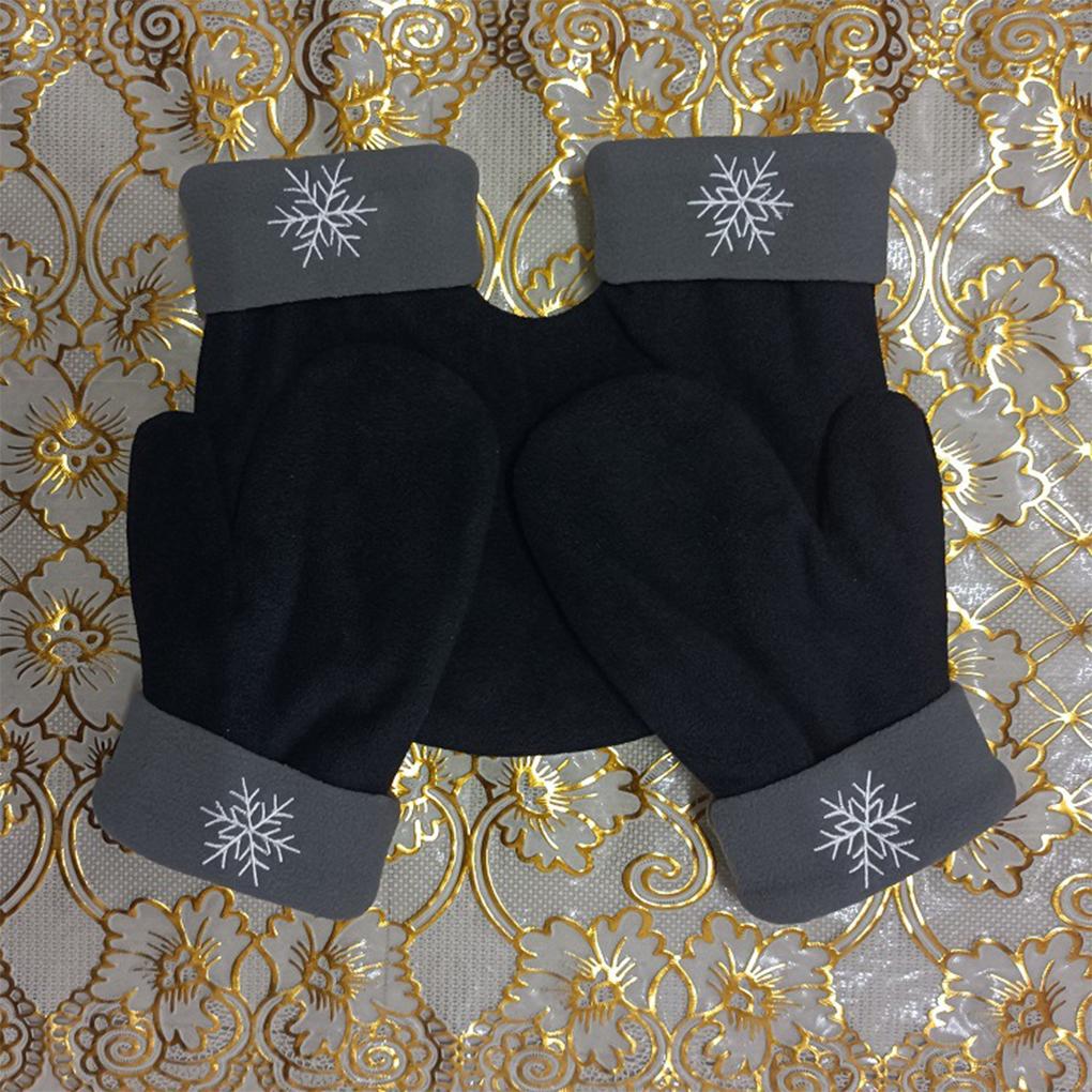 Winter Couple Holding Hands Gloves New Year Christmas Lint-free Thick Warm All Day Wear-resistant Tunnel Mittens