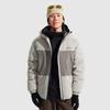 Li Ning Hot Pot Down Jacket Series Water-Resistant Infrared Warm Letter Casual Short Winter Down Jacket Men Jackets Dusty-Gray AYMU251-1