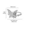 Hot-selling zir*****pen ring women's fashion simple wind moon butterfly diamond ring jewelry