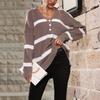 Casual Sweater 2025 New Women's Autumn V-neck Striped Sweater for Women
