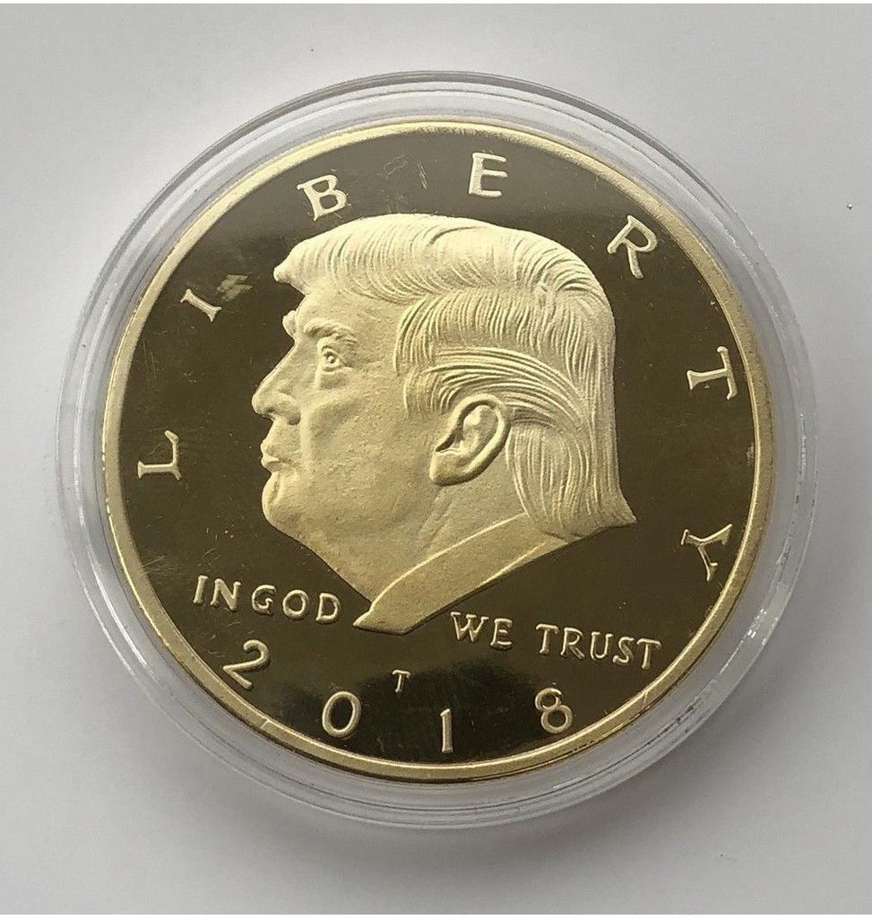 Premium Quality 2018 Us President Donald Trump Inaugural Gold Eagle Commemorative Novelty Coin For Collectors And Fans