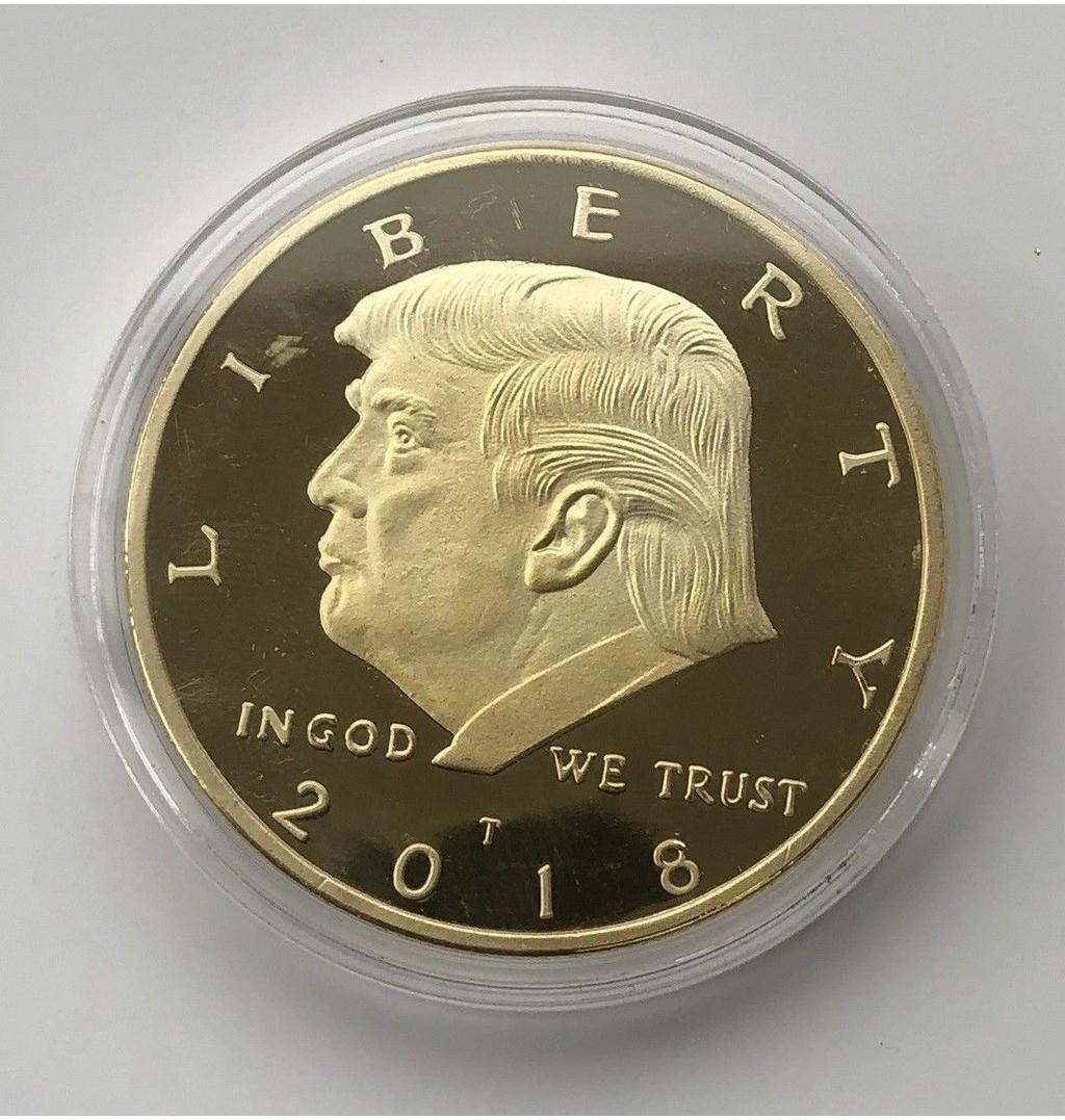 Вневременной дизайн 2018 года Президент США Дональд Трамп Инаугурационная Золотой Орел Памятная Новинка Монета Для Подарка Color：Gold
