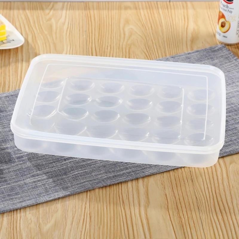 New 1PC 30 Grids Large Capacity Egg Shockproof Holder Plastic Egg Container with Cover Storage Box Tray for Refrigerator 345 26 55 белый 2170₽