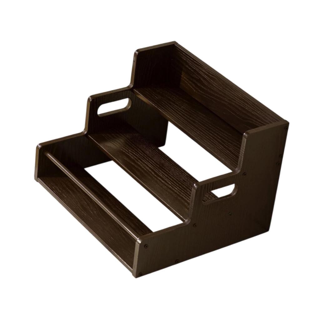 Bamboo Display Stand Versatile Rustic Sturdy Desktop Cosmetic Holder Coffee Cup Rack for Bedroom
