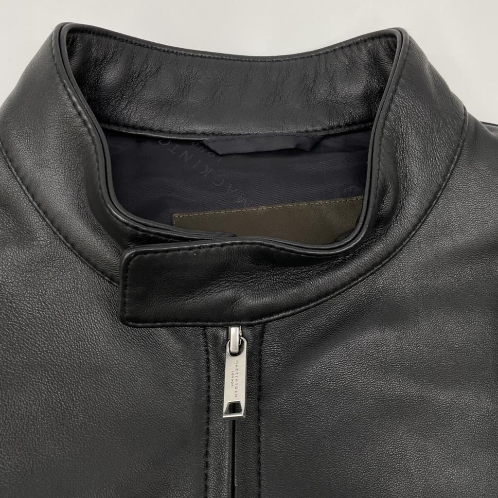 MACKINTOSH LONDON Black G1F01-005-09 Leather Single Rider's Jacket Jacket 44 blackUsed