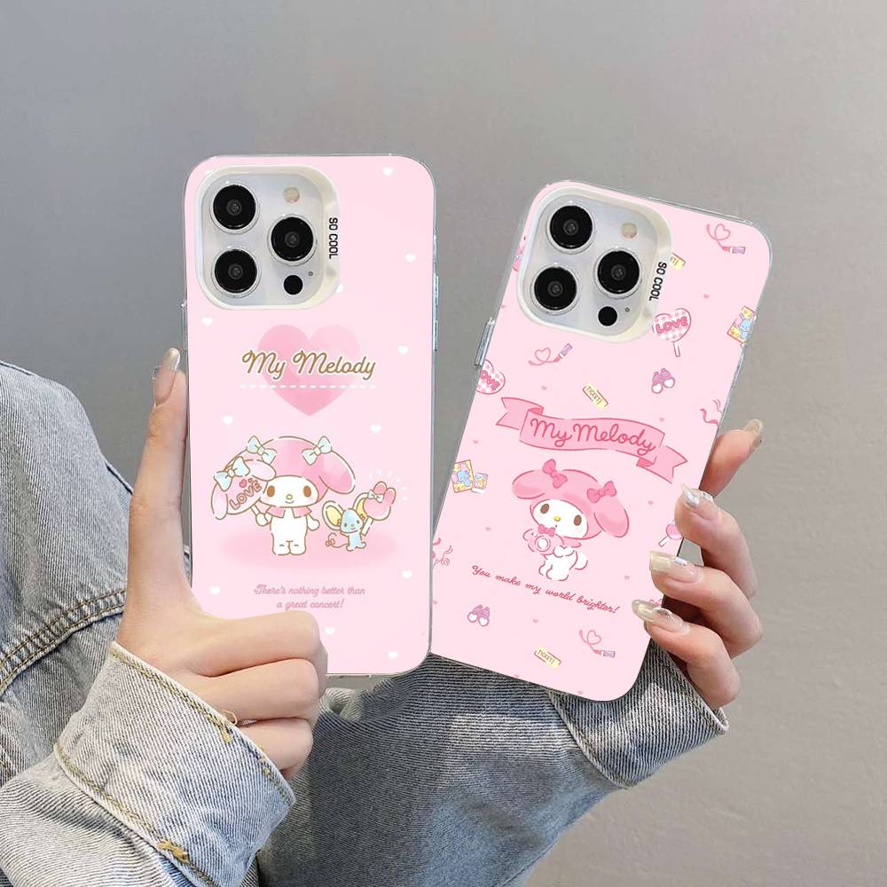 Cute M-My M-Melodys Phone Case For IPhone 17 16 15 14 13 Pro 12 11 Pro Max PLUS Color Back Cover