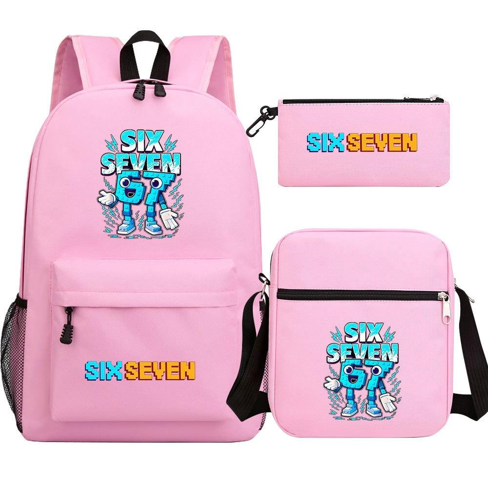 Schulrucksack mit großer Kapazität und Schultergurt; Schüler Drei-teiliges Federmäppchen-Set