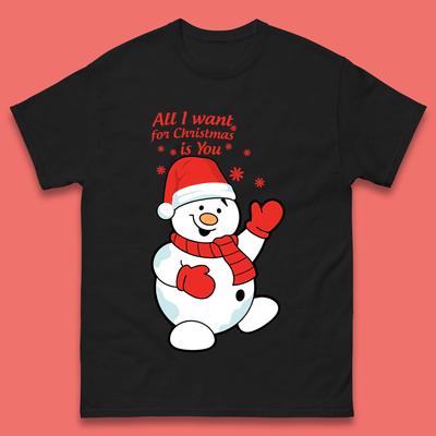 Schneemann Weihnachten Herren T-Shirt Damen Oberteile T-Shirts