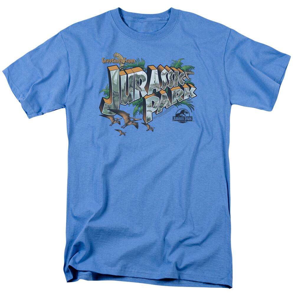 26 Jurassic Park Greetings From JP T Shirt Mens Licensed Movie Tee Carolina Blue Unisex T-Shirt M