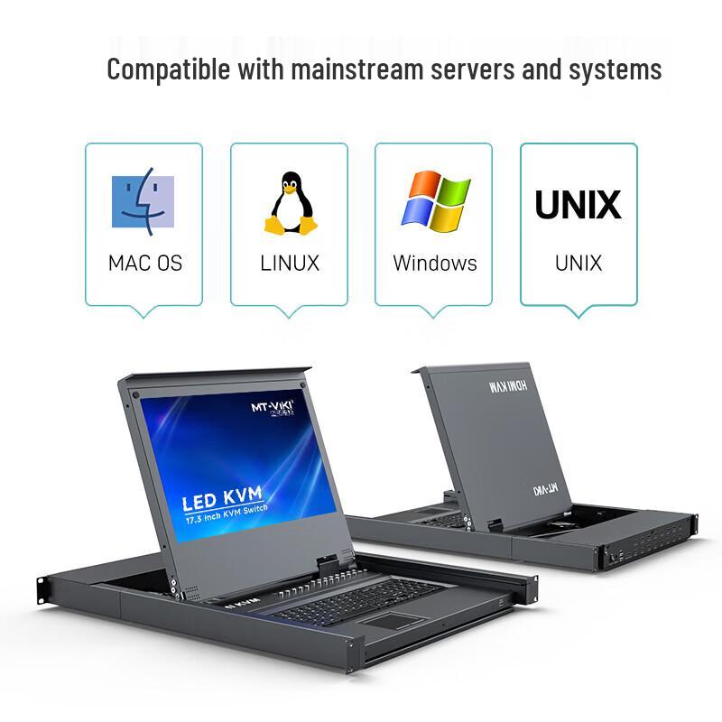 MT-viki 16-Port HDMI Rackmount KVM Console with 17-inch LED Display
